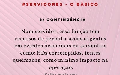 #SERVIDORES - O BÁSICO #06 - Contingência.